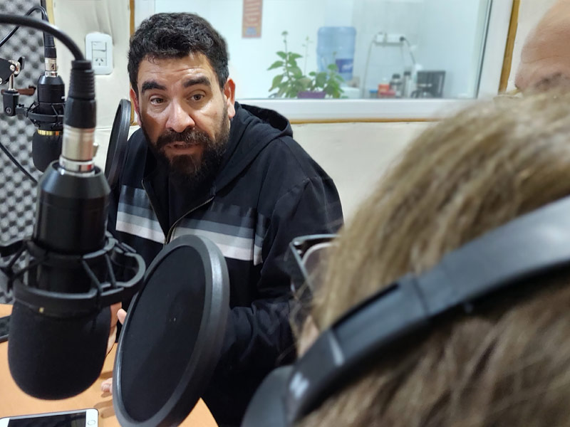 En plena entrevista
